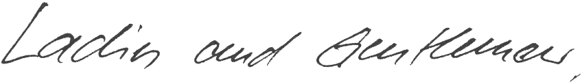 Handwritten salutation